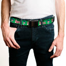 Web Belt Blank Black Buckle - THE APOTHECARY DIARIES Maomao Grinding Pose and Title Logo Greens Webbing