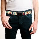 Web Belt Blank Black Buckle - South Park Cartman Expressions Stacked Webbing