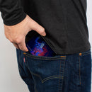 Bi-Fold Wallet - Batman Action + Joker Flipping Cards Poses Black Blues Reds