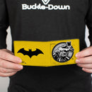 Bi-Fold Wallet - Batman Tech Action Pose + Bat Logo Yellow Black White