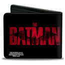 Bi-Fold Wallet - THE BATMAN Movie Bat Title Weathered Black Red