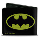 Bi-Fold Wallet - Batman Bat Signal Logo Black/Yellow/Black
