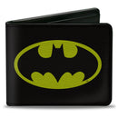 Bi-Fold Wallet - Batman Bat Signal Logo Black/Yellow/Black