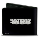 Bi-Fold Wallet - Batman 1989 Jump Pose and Quote Black/White