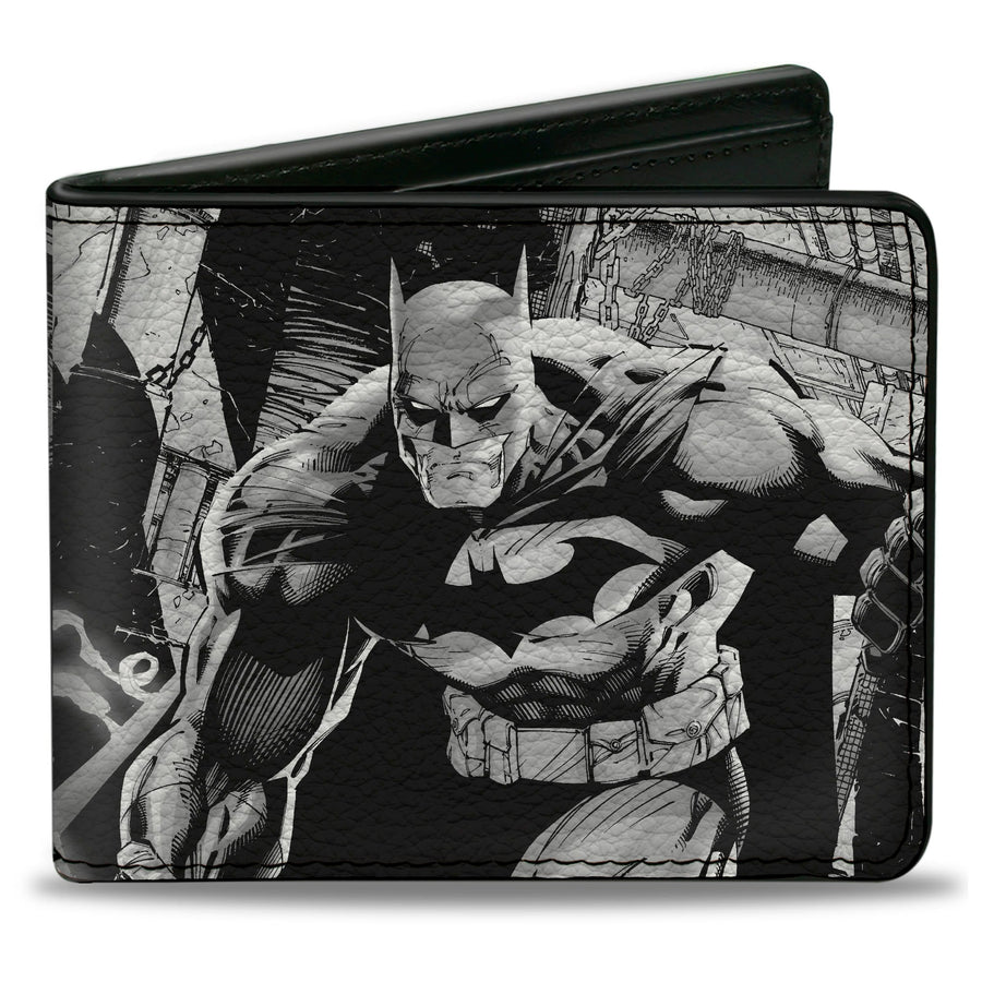 Bi-Fold  Wallet - Batman Jim Lee Hush Chain and Grappling Hook Pencils White/Black