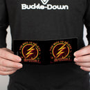 Bi-Fold Wallet - The Flash Logo9 YOU NEED TO BELIEVE IN THE IMPOSSIBLE Black Gold Reds