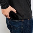 Bi-Fold Wallet - Reverse Flash Logo Stripe Logo Monogram Black Grays