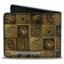 Bi-Fold Wallet - Game of Thrones House Sigil Blocks Gold
