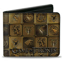 Bi-Fold Wallet - Game of Thrones House Sigil Blocks Gold