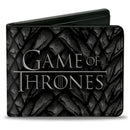 Bi-Fold Wallet - GAME OF THRONES Logo Dragon Scales Black/Grays