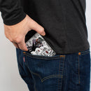 Bi-Fold Wallet - Joker BRILLIANT-TWISTED-INSANE-MAD PSYCHO Pose Cards White Grays