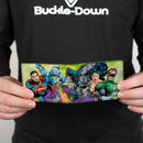 Bi-Fold Wallet - Justice Leage 4-Superheroes and 2-Villains Group Pose2 Glow Burst Greens