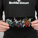 Bi-Fold Wallet - Justice League New 52 5-Superhero Double Action Poses Black White Full Color