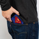 Bi-Fold Wallet - Superman Shield Centered Shield Stripe Blues