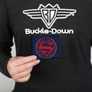 Bi-Fold Wallet - Superman THE ORIGINAL MAN OF STEEL Badge Weathered Blue Red Yellow