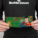 Bi-Fold Wallet - Superman Holiday Christmas Pose and Icons Greens
