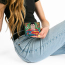 Bi-Fold Wallet - Superman Holiday Christmas Pose and Icons Greens