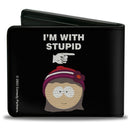 Bi-Fold Wallet - South Park Cartman and Heidi I'M WITH Quotes Black/White