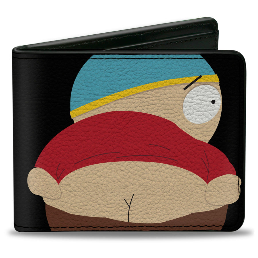 Bi-Fold Wallet - South Park Cartman Mooning Pose and Logo Black