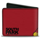 Bi-Fold Wallet - South Park Cartman Face Character Close-Up Red