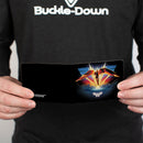 Bi-Fold Wallet - Wonder Woman 1984 Golden Armor Pose WW Logo Topography Black Blues Reds Yellow