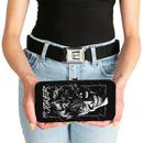 Hinged Wallet - THE JOKER Smiling Face Sketch Black/White