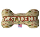 Pet & Dog Plush Bone Toys, "West Virginia State Options" (Available in different pattern options)