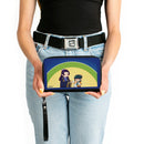 PU Zip Around Wallet Rectangle - The Apothecary Diaries Chibi Jinshi and Maomao Sunset Pose