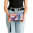 PU Zip Around Wallet Rectangle - The Apothecary Diaries High Consorts Pose and Flowers Multi Color