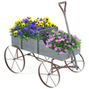 Wooden Wagon Plant Bed