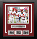 Adam Wainwright, Albert Pujols, & Yadier Molina Cardinals 8x10 Framed Photo with Engraved Autographs