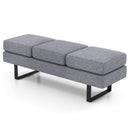 Waiting Room Bench Seating Long Bench with Metal Frame Leg