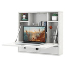 Wall-Mount Floating Desk Foldable Space Saving Laptop Workstation