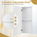 Double Door Bathroom Wall Cabinet with Mirror and Adjustable Shelf