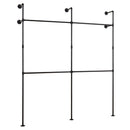 Wall Mounted Pipe Clothing Rack with 4 Hanging Rods