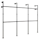 Wall Mounted Pipe Clothing Rack with 6 Hanging Rods