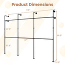 Wall Mounted Pipe Clothing Rack with 6 Hanging Rods