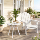 Weather-Resistant Circular Small End Table for Poolside and Balcony