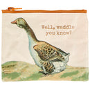 Well Waddle You Know Zipper Wallet | Coin Purse Organizer Pouch | 5.25" x 4.25"