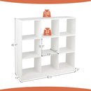 Modern 9-Cube Bookcase with 2 Anti-Tipping Kits for Books Toys Ornaments-White