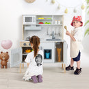 Wooden Pretend Play Kitchen Set for Toddlers