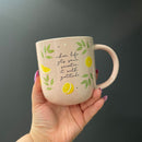 Wild & Free Stoneware Mug in Pale Peach | Coffee Tea Cup | 18oz