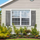 36 x 11 Inch Farmhouse Paulownia Wood Window Shutters Set of 2 for Windows