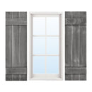36 x 11 Inch Farmhouse Paulownia Wood Window Shutters Set of 2 for Windows