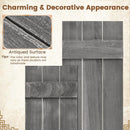 36 x 11 Inch Farmhouse Paulownia Wood Window Shutters Set of 2 for Windows