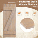 36 x 13 Inch Farmhouse Paulownia Wood Window Shutters Set of 2 for Windows