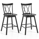 Set of 2 Windsor Bar Stool with Ergonomic Backrest and Footrests