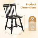 Windsor Dining Chairs Set of 2 with Curved Spindle Back