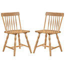 Windsor Dining Chairs Set of 2 with Curved Spindle Back