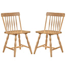 Windsor Dining Chairs Set of 2 with Curved Spindle Back